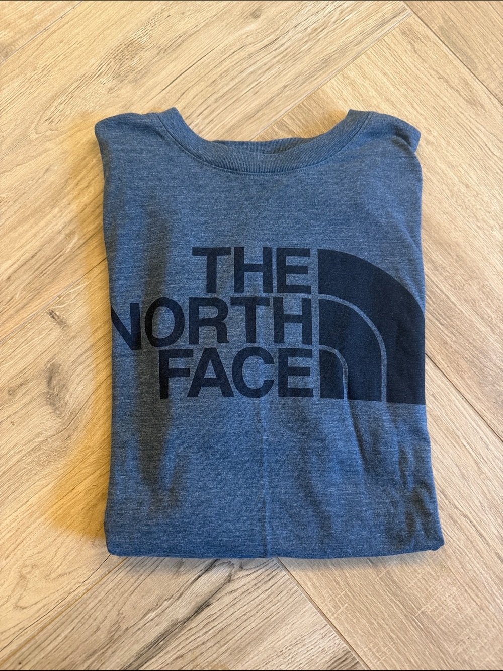 The North Face Mens Short Sleeve Logo Tee - Heather Dark Blue